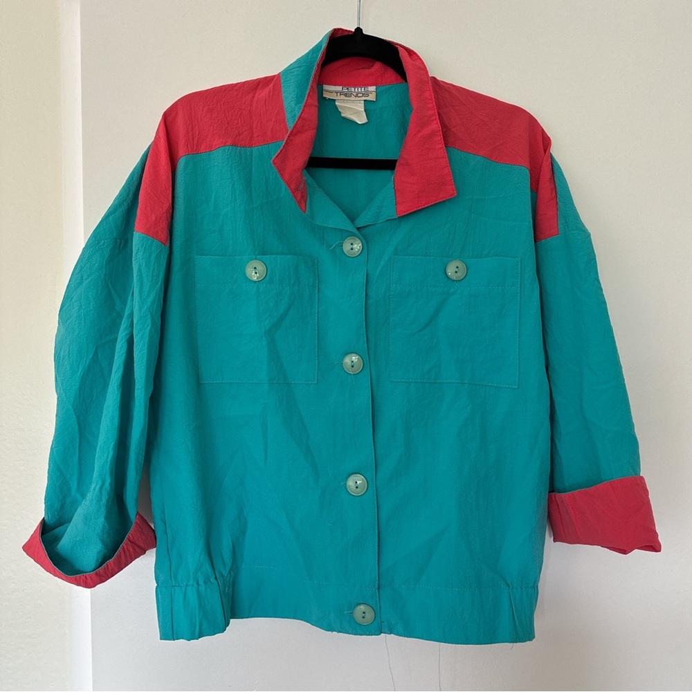 Vintage 1980s Color Block Jacket
